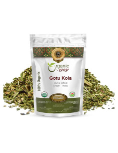 Kola de Gotu Seco Cortada 113.4g - Forma Orgánica - Vegana y Orgánica