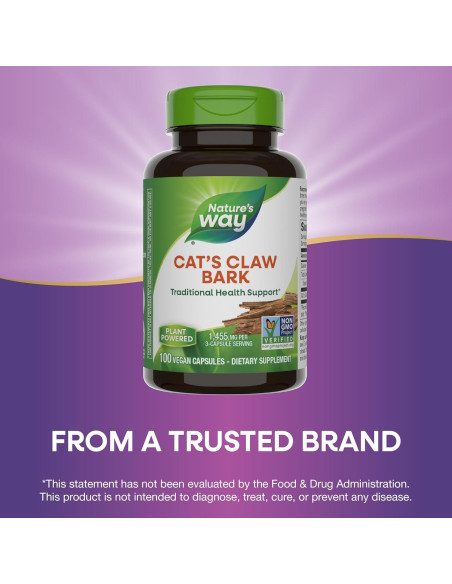 Garra de Gato Nature's Way 100 Cápsulas Veganas 1455 mg Garra de Gato Nature's Way 100 Cápsulas Veganas 1455 mg