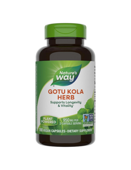 Suplemento Herbal Gotu Kola Nature's Way 180 Cápsulas 950 mg Suplemento Herbal Gotu Kola Nature's Way 180 Cápsulas 950 mg