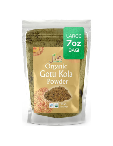 Polvo de Gotu Kola Orgánico Jiva Organics 200g - Sin Aditivos