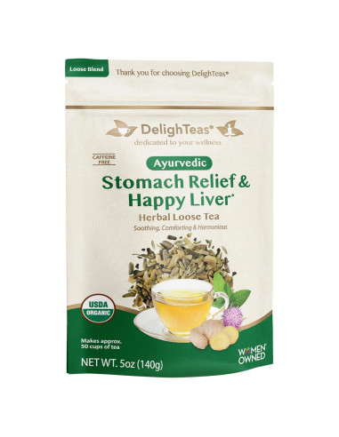 Té Detox del Hígado DelighTeas 142g - Orgánico, Vegano, Sin Cafeína