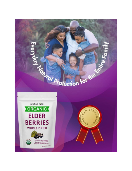 Baya de Saúco Orgánica Secas Pristine Nutri 907 g - Antioxidantes Baya de Saúco Orgánica Secas Pristine Nutri 907 g - Antioxidantes