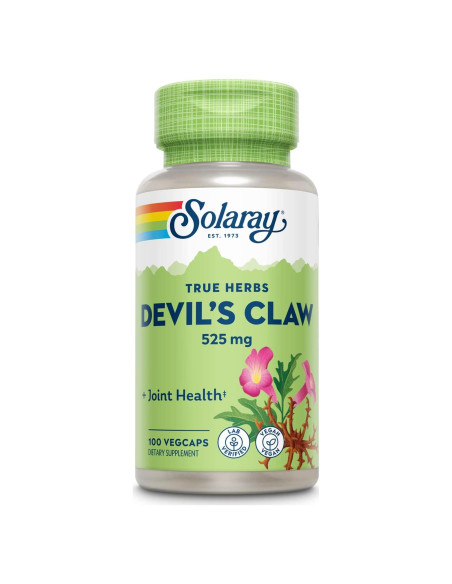 Suplemento Herbal Raíz de Garra del Diablo 525mg Solaray Vegano Suplemento Herbal Raíz de Garra del Diablo 525mg Solaray Vegano