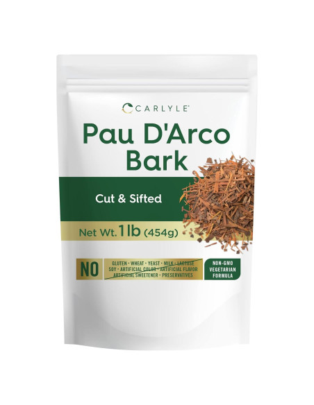 Corteza de Pau D'Arco Carlyle 454g - Suplemento Vegetariano Corteza de Pau D'Arco Carlyle 454g - Suplemento Vegetariano