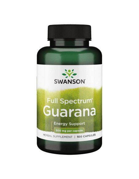 Cápsulas de Guaraná Swanson 500 mg - 100 Unidades Cápsulas de Guaraná Swanson 500 mg - 100 Unidades
