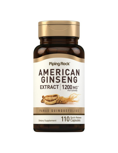 Cápsulas de Ginseng Americano Piping Rock 1200 mg 110 Unidades