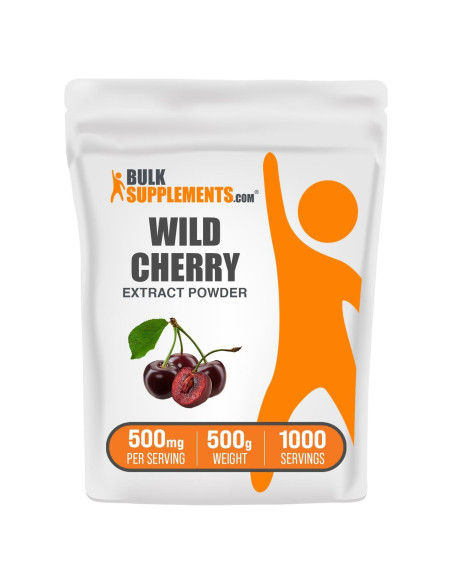 Polvo de Extracto de Cereza Silvestre BulkSupplements 500g - Suplemento Herbal Sin Gluten Polvo de Extracto de Cereza Silvestre BulkSupplements 500g - Suplemento Herbal Sin Gluten