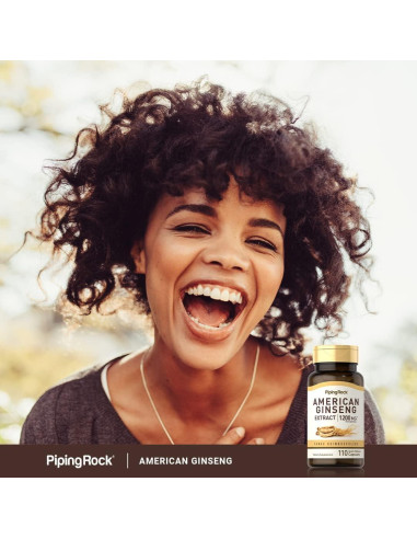 Cápsulas de Ginseng Americano Piping Rock 1200 mg 110 Unidades