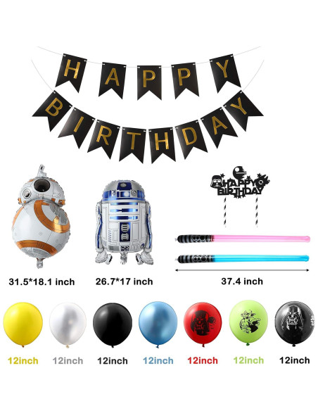 Suministros de Fiesta Galaxy Wars HAOORYX 35 Piezas Suministros de Fiesta Galaxy Wars HAOORYX 35 Piezas