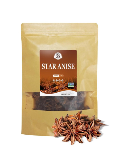 Anís Estrellado Entero 52USA 113.4g Sin OGM - Especia para Té Anís Estrellado Entero 52USA 113.4g Sin OGM - Especia para Té