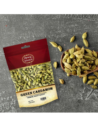 Vainas de Cardamomo Verde Spicy World 99.22 g - Calidad Premium
