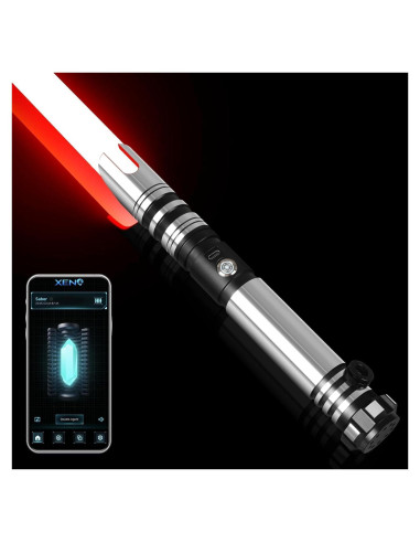 Sable de Luz ELESKOCO Negro con 16 Colores y Sonidos