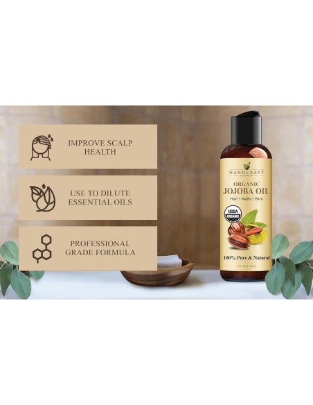 Aceite de Jojoba Orgánico Handcraft Blends 118 ml - Puro y Natural Aceite de Jojoba Orgánico Handcraft Blends 118 ml - Puro y Natural