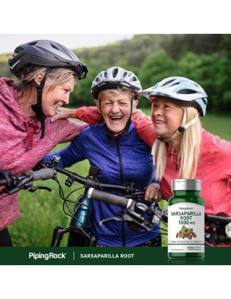 Cápsulas de Raíz de Sarsaparilla Piping Rock 1000mg - 120 Unidades Cápsulas de Raíz de Sarsaparilla Piping Rock 1000mg - 120 Unidades
