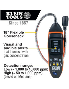Detector de Fugas de Gas Klein Tools ET120, 50-10000 ppm 2