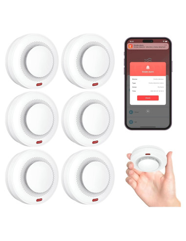 Detector de Humo Inteligente Uingarm WiFi 6 Unidades 85dB