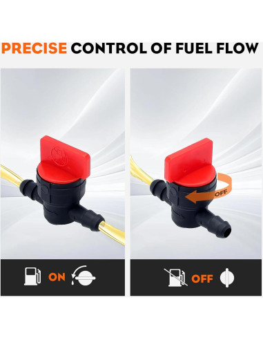 Válvula de Corte de Combustible HIPA 1/4" para Cortacésped