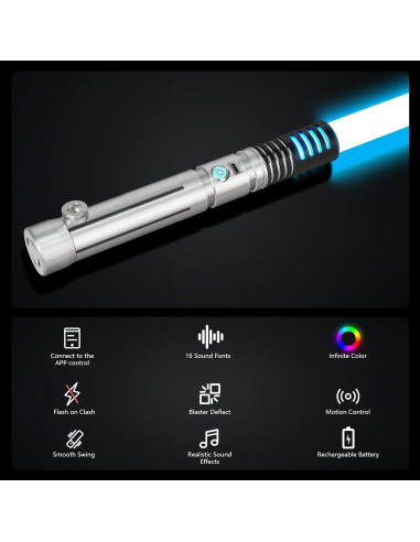 Sable de Luz ELESKOCO con Control APP y 16 Colores