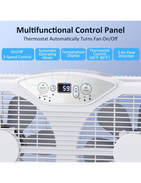 Ventilador de Ventana Shinic 80W, 3 Velocidades, Reversible, 60.4-94 cm Ventilador de Ventana Shinic 80W, 3 Velocidades, Reversible, 60.4-94 cm