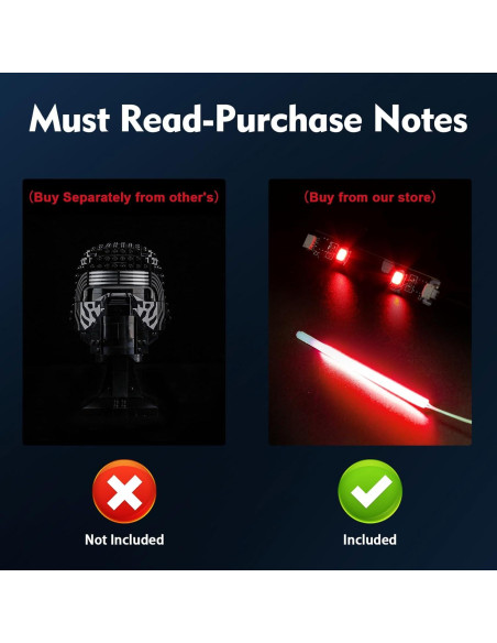 Luz LED BrickBling para Casco Lego Kylo Ren 75415 - Clásica Luz LED BrickBling para Casco Lego Kylo Ren 75415 - Clásica