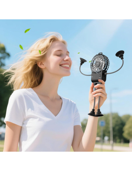 Ventilador Portátil Simfree Negro, 3 Velocidades, Manos Libres Ventilador Portátil Simfree Negro, 3 Velocidades, Manos Libres