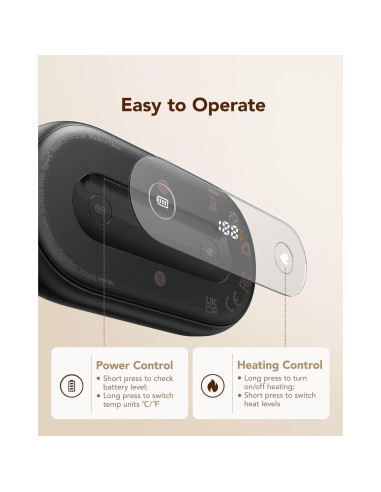 Calentadores de Manos Recargables WeeFancy WF701 - 7000 mAh, 2 Piezas