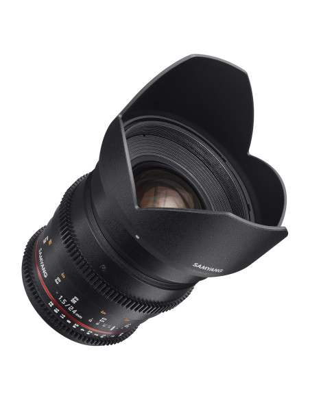 Lente Cine Gran Angular Samyang VDSLR II 24mm T1.5 MFT Lente Cine Gran Angular Samyang VDSLR II 24mm T1.5 MFT