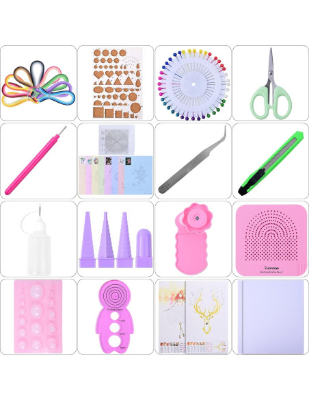 Kit de Papel Quilling YURROAD 900 Piezas 5mm con Herramientas Kit de Papel Quilling YURROAD 900 Piezas 5mm con Herramientas