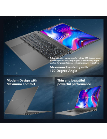 Laptop Machenike 17.3" Intel N100 16GB RAM 1TB SSD Gris Laptop Machenike 17.3" Intel N100 16GB RAM 1TB SSD Gris