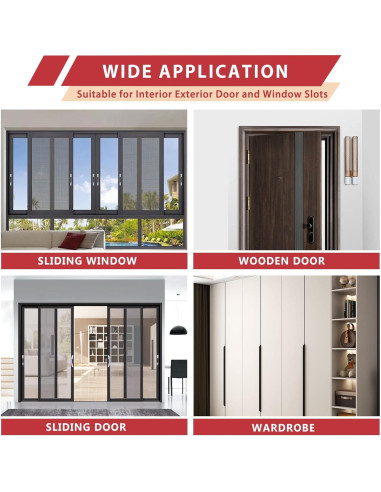 Sello de Puerta Aislante Fingwerk 8m Negro Espuma PVC