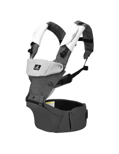 Portabebés Ergonomico Abiie HUGGS 3-en-1 Gris - Asiento de Cadera