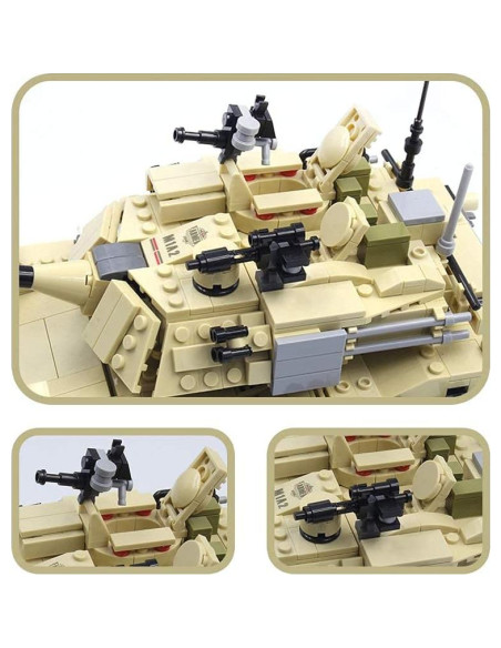 Bloque de Construcción Tanque Militar dOvOb M1A2 Abrams 1080 PCS Bloque de Construcción Tanque Militar dOvOb M1A2 Abrams 1080 PCS