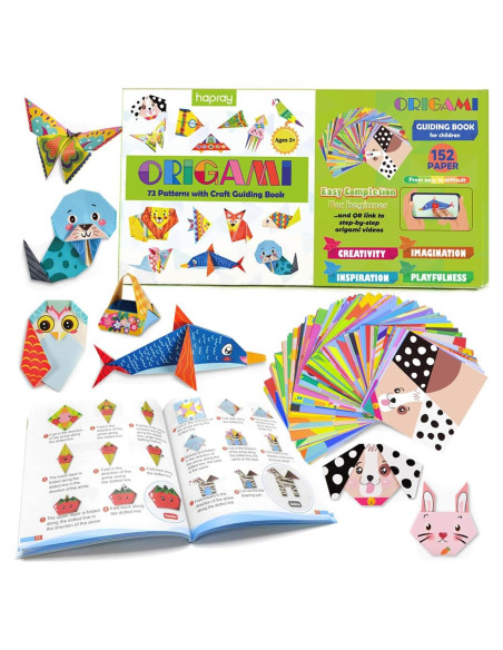 Kit de Origami para Niños hapray 152 Hojas 72 Patrones Kit de Origami para Niños hapray 152 Hojas 72 Patrones