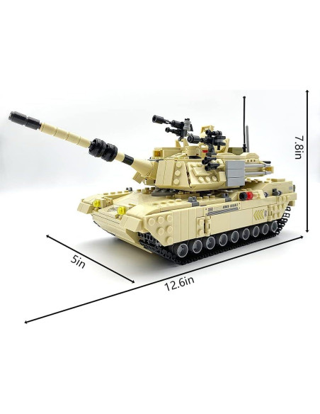 Bloque de Construcción Tanque Militar dOvOb M1A2 Abrams 1080 PCS Bloque de Construcción Tanque Militar dOvOb M1A2 Abrams 1080 PCS