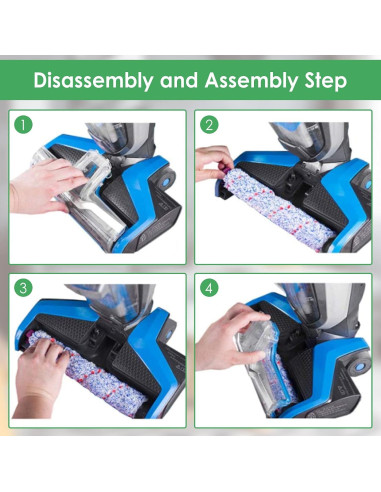 Reemplazo JORAIR para Bissell CrossWave - 3 Rodillos + 3 Filtros