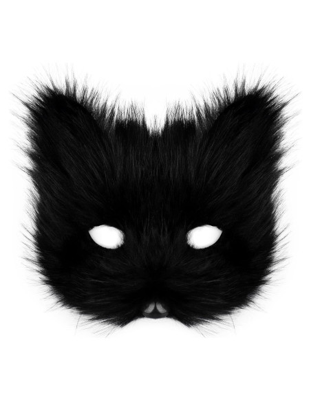 Máscara de Zorro Gato Peluche para Fiesta Halloween Adulto Máscara de Zorro Gato Peluche para Fiesta Halloween Adulto