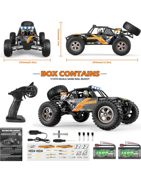 Coche RC 4x4 Haiboxing 1:12 Off-Road 38 KM/H 2 Baterías Coche RC 4x4 Haiboxing 1:12 Off-Road 38 KM/H 2 Baterías