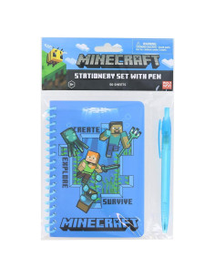 Cuaderno Espiral Minecraft con Bolígrafo 50 Hojas