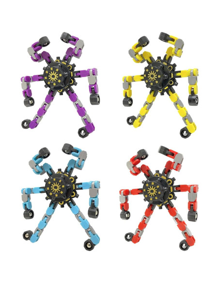Paquete de 4 Spinners Antiestrés Transformables Buluwans Paquete de 4 Spinners Antiestrés Transformables Buluwans