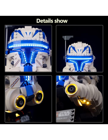 Kit de Luz LED Kyglaring para Casco Lego Capitán Rex 75349 Kit de Luz LED Kyglaring para Casco Lego Capitán Rex 75349