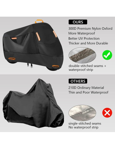 Cubierta de Bicicleta SECELES Impermeable 300D Negra para 1 Bicicleta