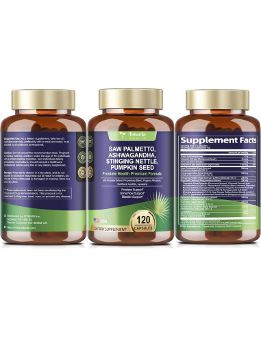 Suplemento Prostático Orgánico Totaria - Palmetto Sábila 120 Cápsulas
