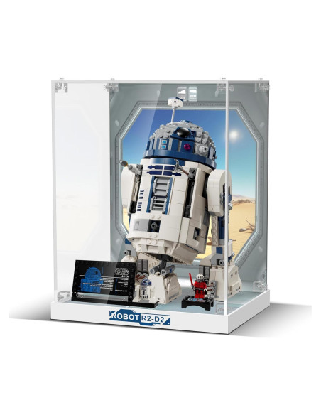 Caja de Exhibición Acrílica NAOCARD para Lego R2-D2 75379 Caja de Exhibición Acrílica NAOCARD para Lego R2-D2 75379