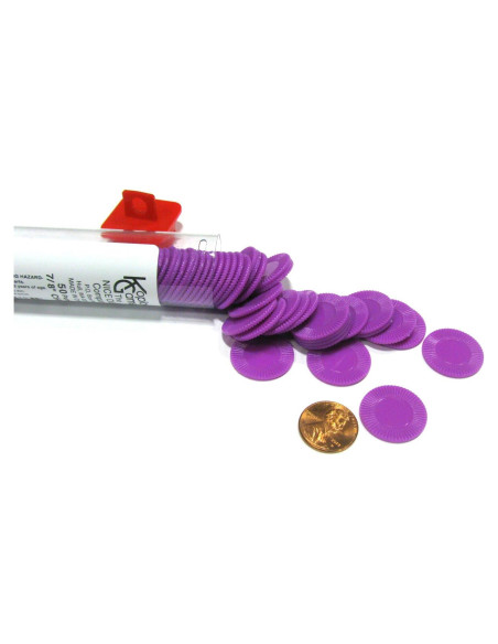 Fichas de Póker Mini Moradas Koplow Games - Tubo de 50 Unidades Fichas de Póker Mini Moradas Koplow Games - Tubo de 50 Unidades