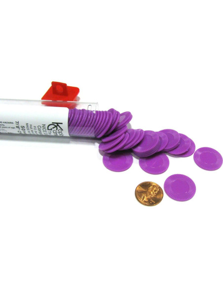 Fichas de Póker Mini Moradas Koplow Games - Tubo de 50 Unidades Fichas de Póker Mini Moradas Koplow Games - Tubo de 50 Unidades