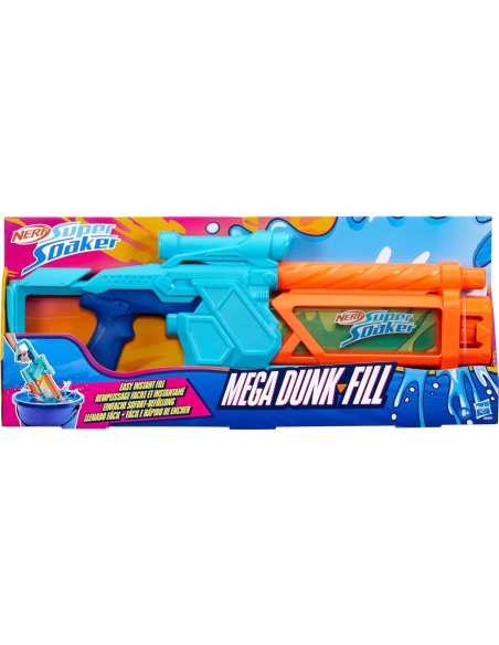 Lanzador de Agua Nerf Super Soaker Mega Dunk-Fill 1005 ml Lanzador de Agua Nerf Super Soaker Mega Dunk-Fill 1005 ml