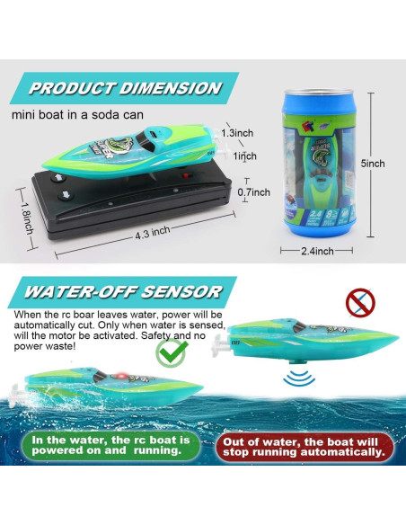 Mini Barco RC CX 3329 Control Remoto 2.4GHz Verde LED Mini Barco RC CX 3329 Control Remoto 2.4GHz Verde LED