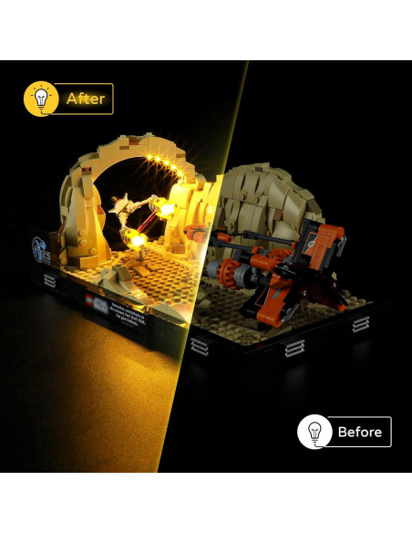 Kit de Luz LED YEABRICKS para Diorama Star Wars 75380 Kit de Luz LED YEABRICKS para Diorama Star Wars 75380