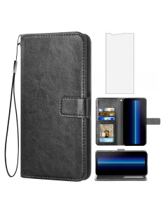 Funda de Cartera Asuwish para Sony Xperia 10 II - Negro