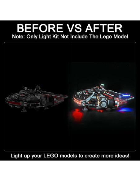 Kit de Luz LED Hilighting para Lego Star Wars Dark Falcon Kit de Luz LED Hilighting para Lego Star Wars Dark Falcon